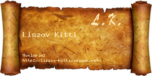 Liszov Kitti névjegykártya